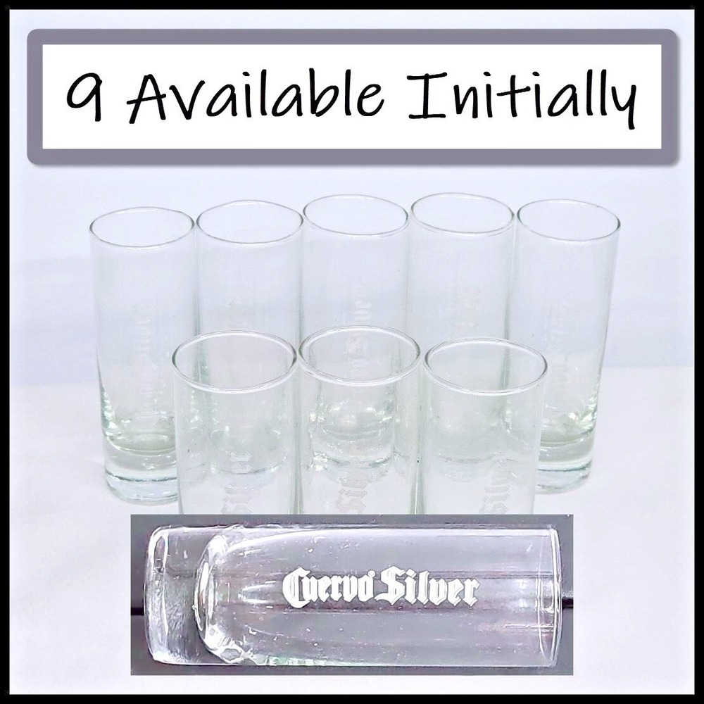 Jose Cuervo Silver Tequila‎ Shot Glass 4 Inch Tall Barware Shooter Man Cave